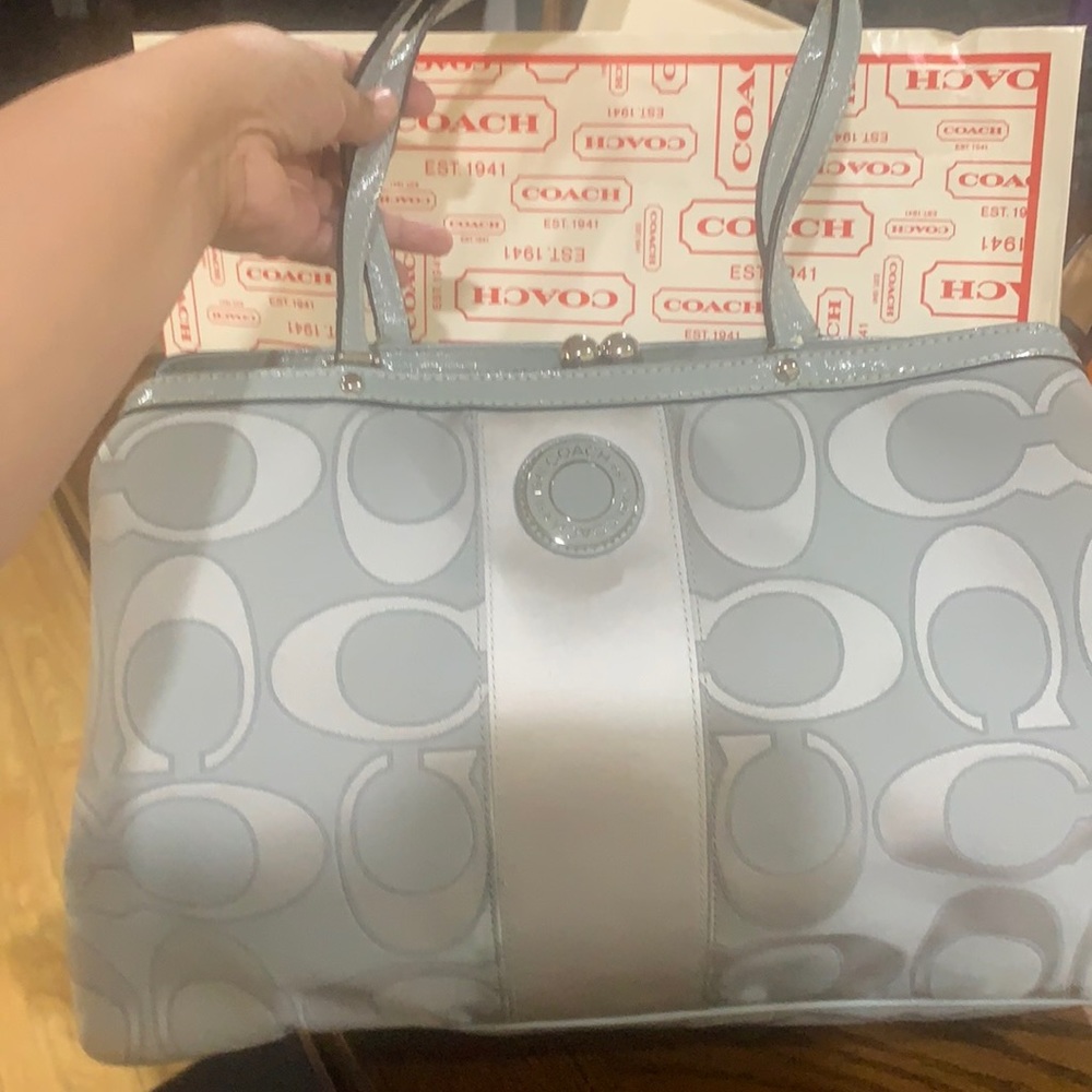 Grey coach bag